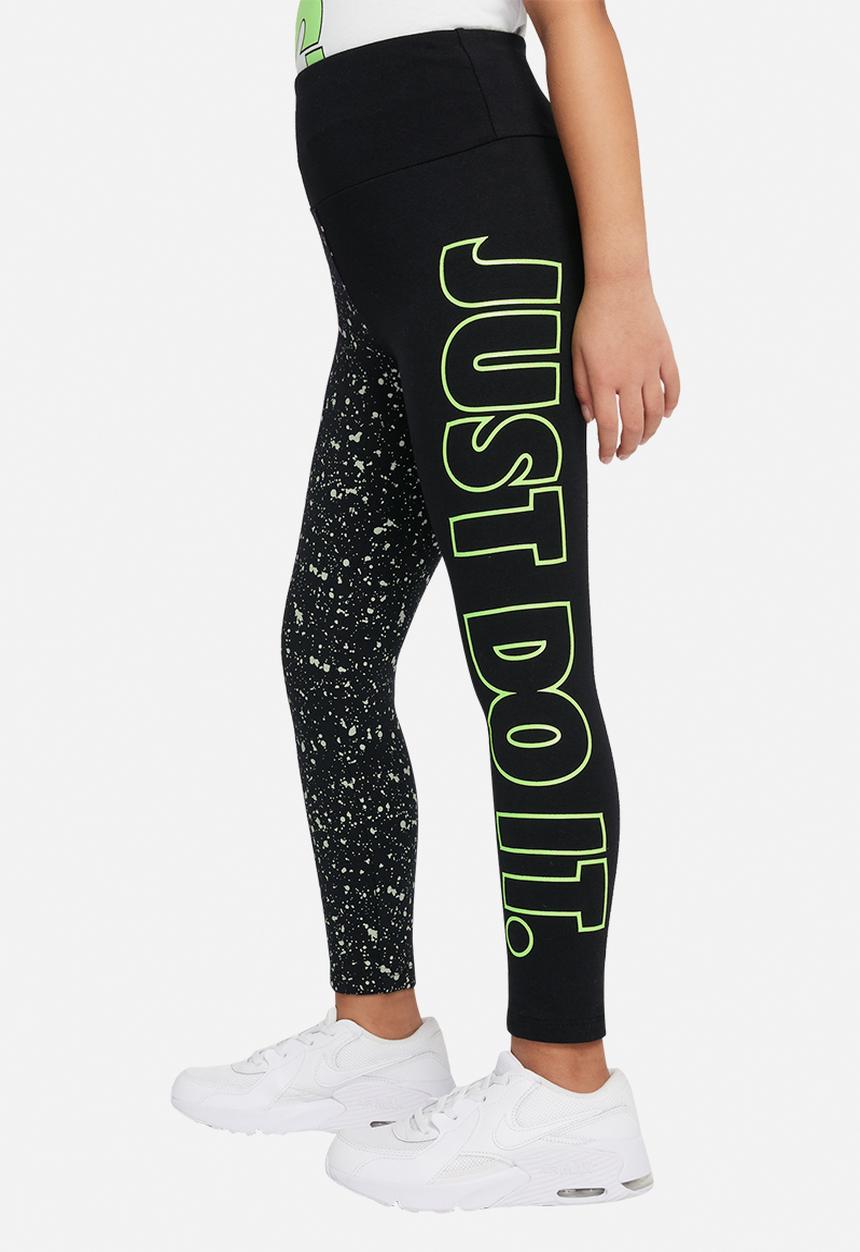 Nike - Nkg splatter graphic legging - black
