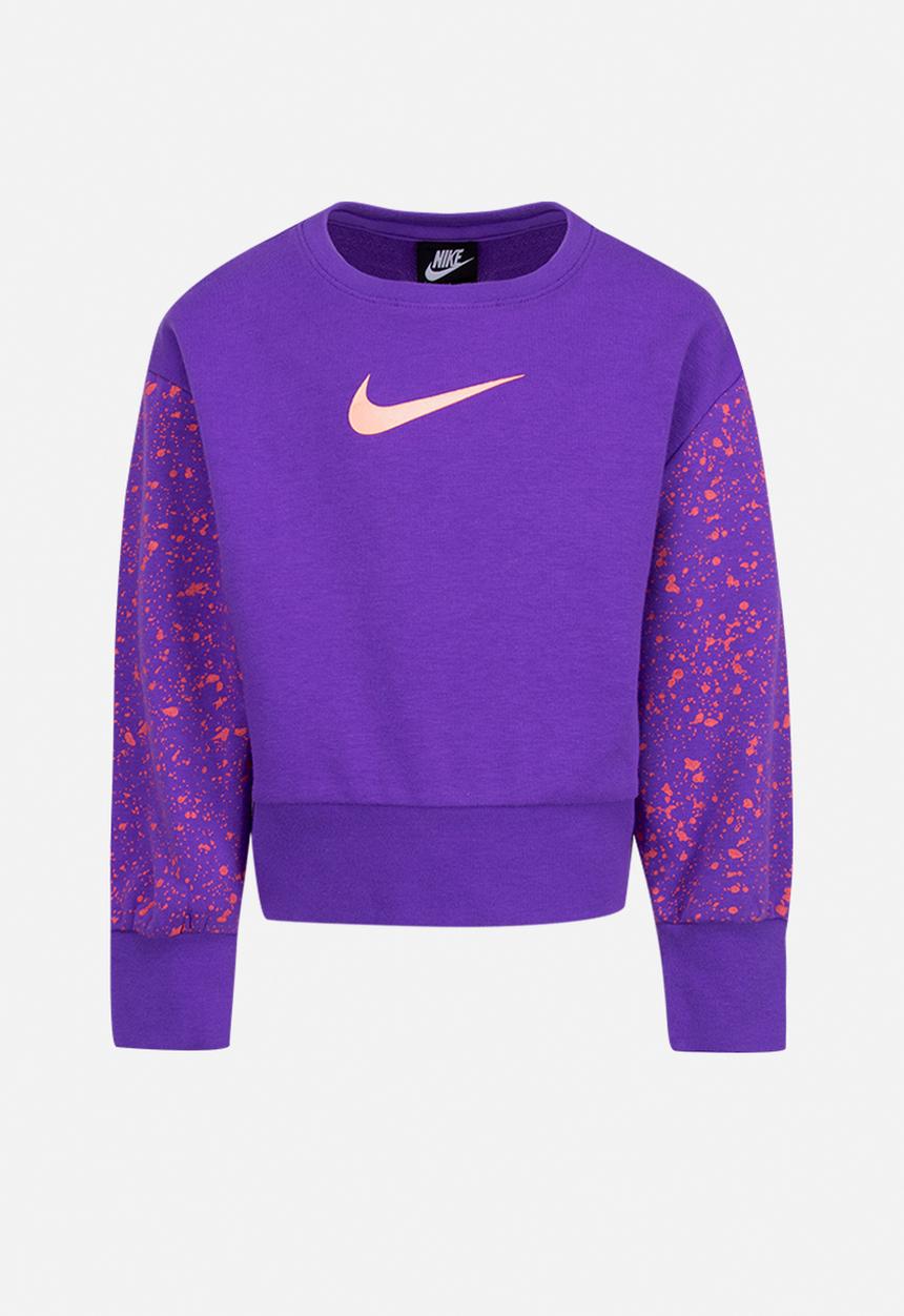 Nike - Nkg splatter crew sweatshirt - wild berry