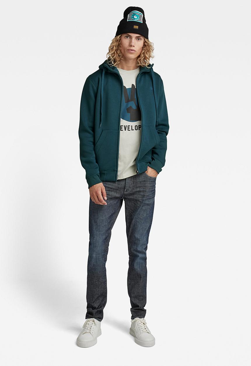 G-STAR - Premium core hdd zip sw long sleeve - nitro