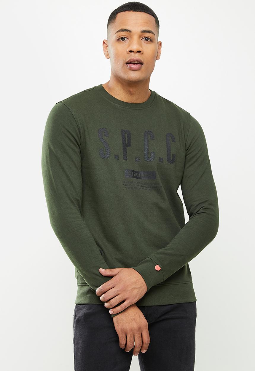 S.P.C.C - Rochell regular fit crew neck sweat - dark moss