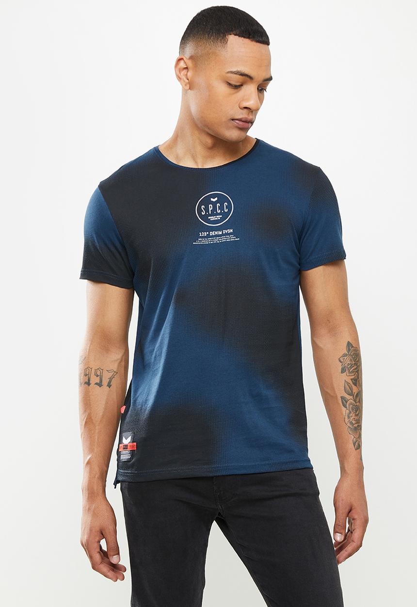 S.P.C.C - Lynch regular fit stepped hem tee - french navy