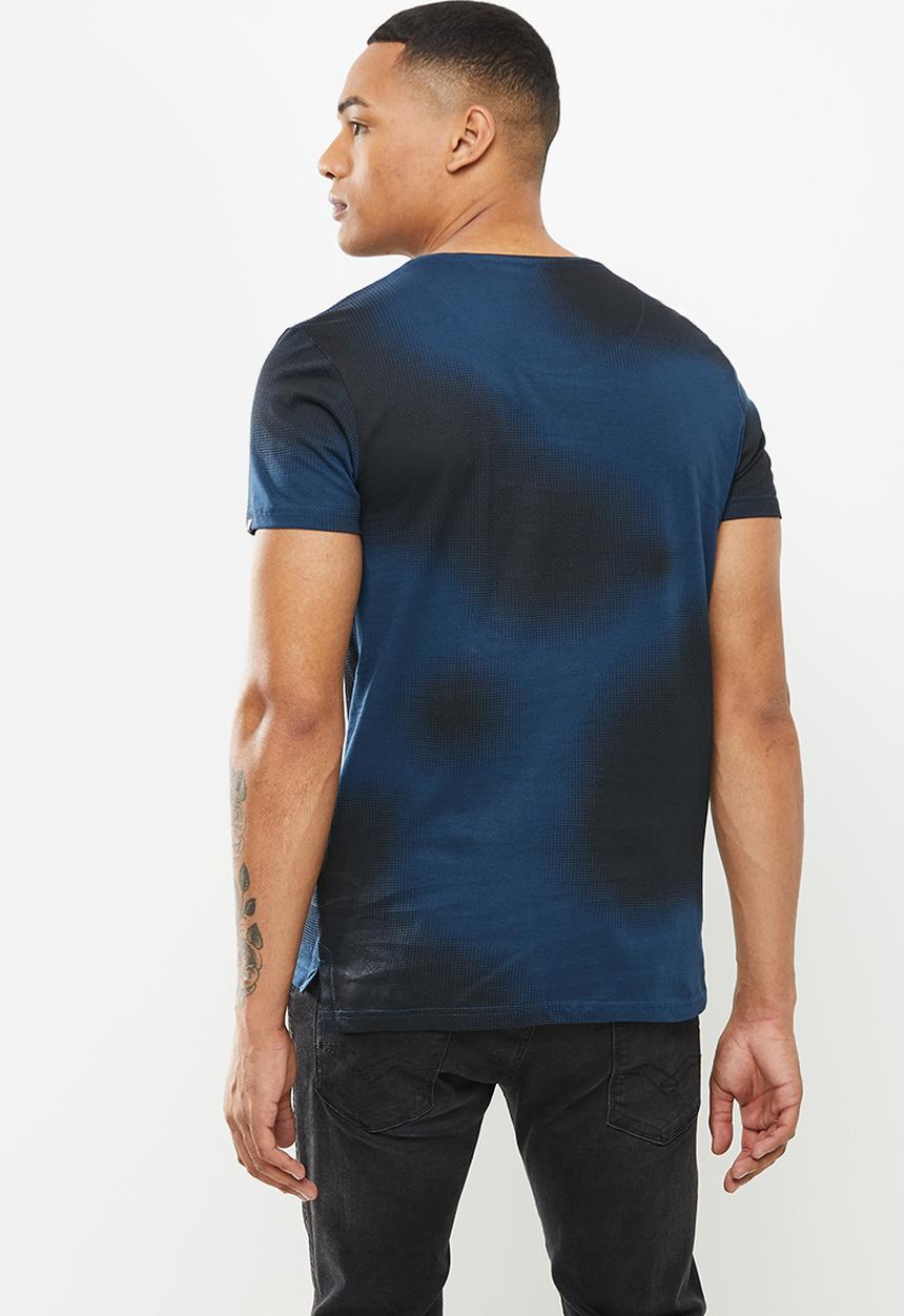 S.P.C.C - Lynch regular fit stepped hem tee - french navy
