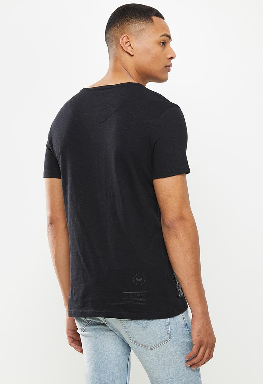 S.P.C.C - Everett regular fit straight hem tee - black