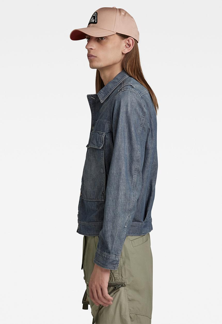 G-STAR - Utility flap pocket jacket - antic faded aegean blue