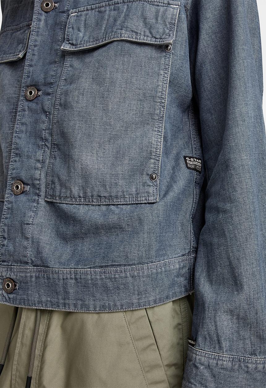 G-STAR - Utility flap pocket jacket - antic faded aegean blue