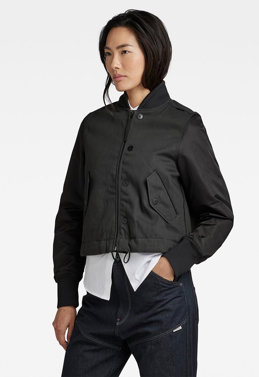G-STAR - Drawstring bomber jacket - raw denim