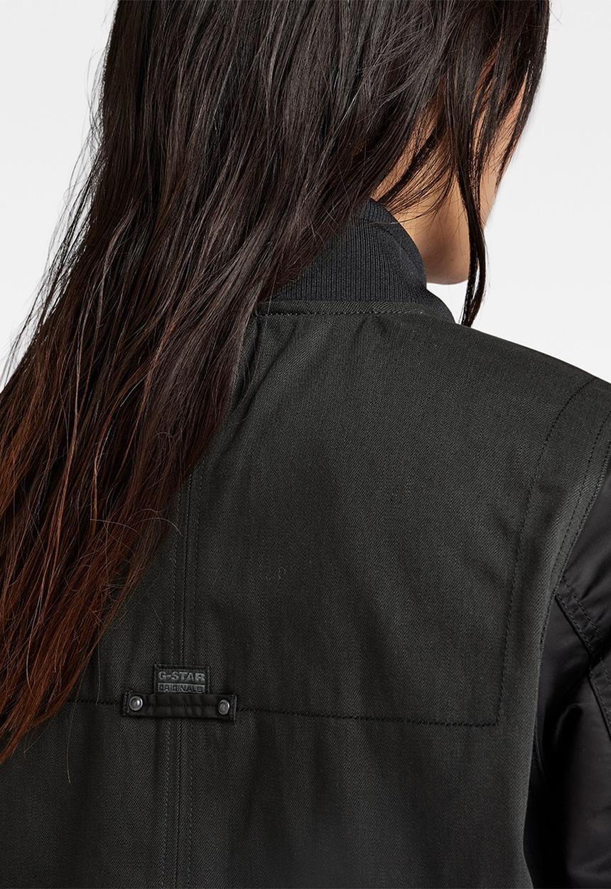 G-STAR - Drawstring bomber jacket - raw denim