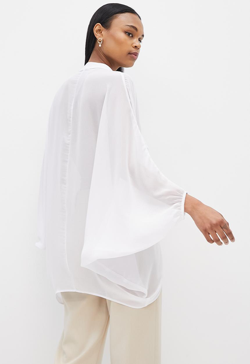 MILLA - Dolman sleeve button down top - ivory