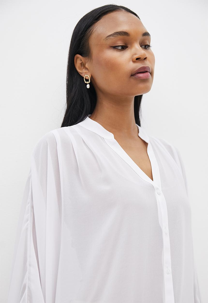 MILLA - Dolman sleeve button down top - ivory