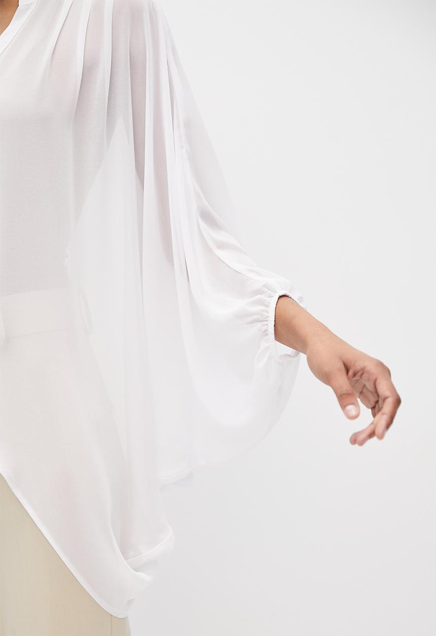 MILLA - Dolman sleeve button down top - ivory
