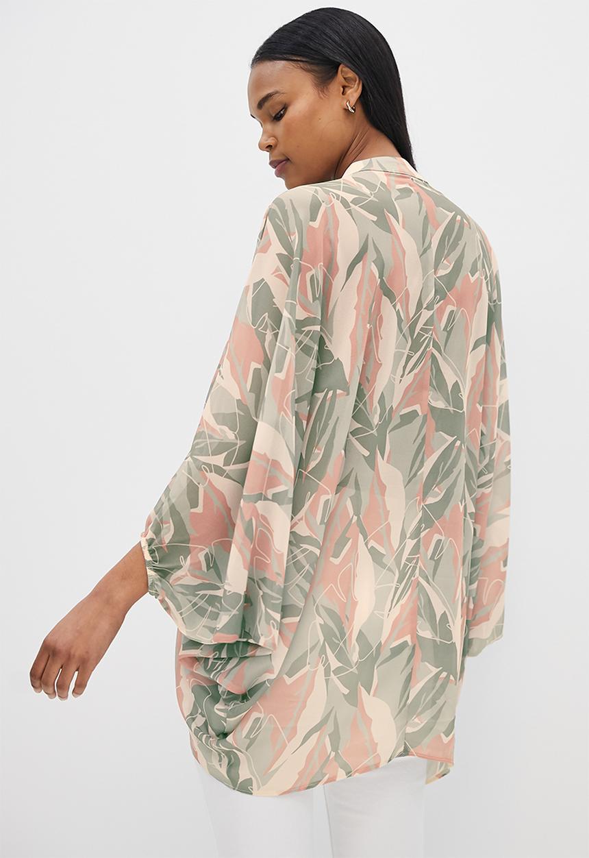 MILLA - Dolman sleeve button down top - multi