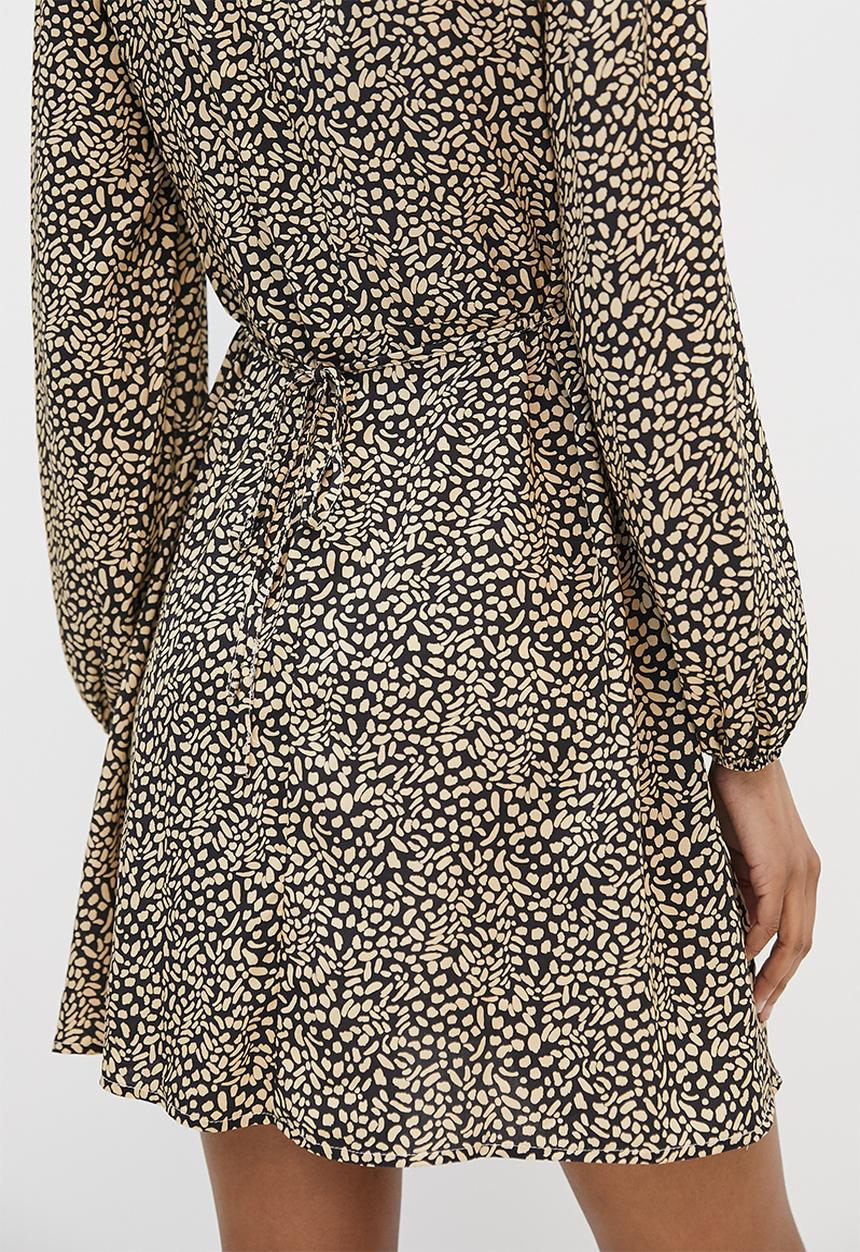 MILLA - Tie back mini dress - neutral & black