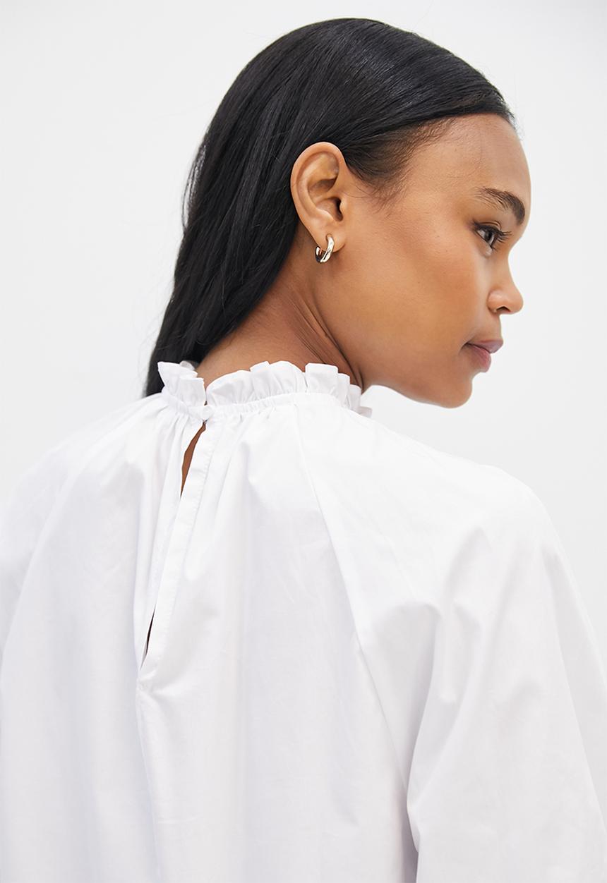 MILLA - Anglaise combo blouse - white