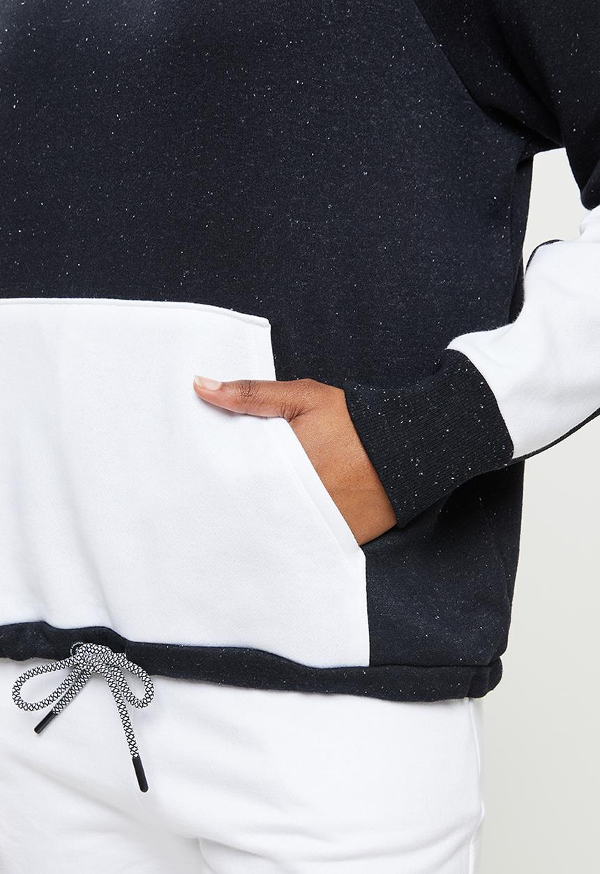 Under Armour - Rival + fleece hoodie - black & white