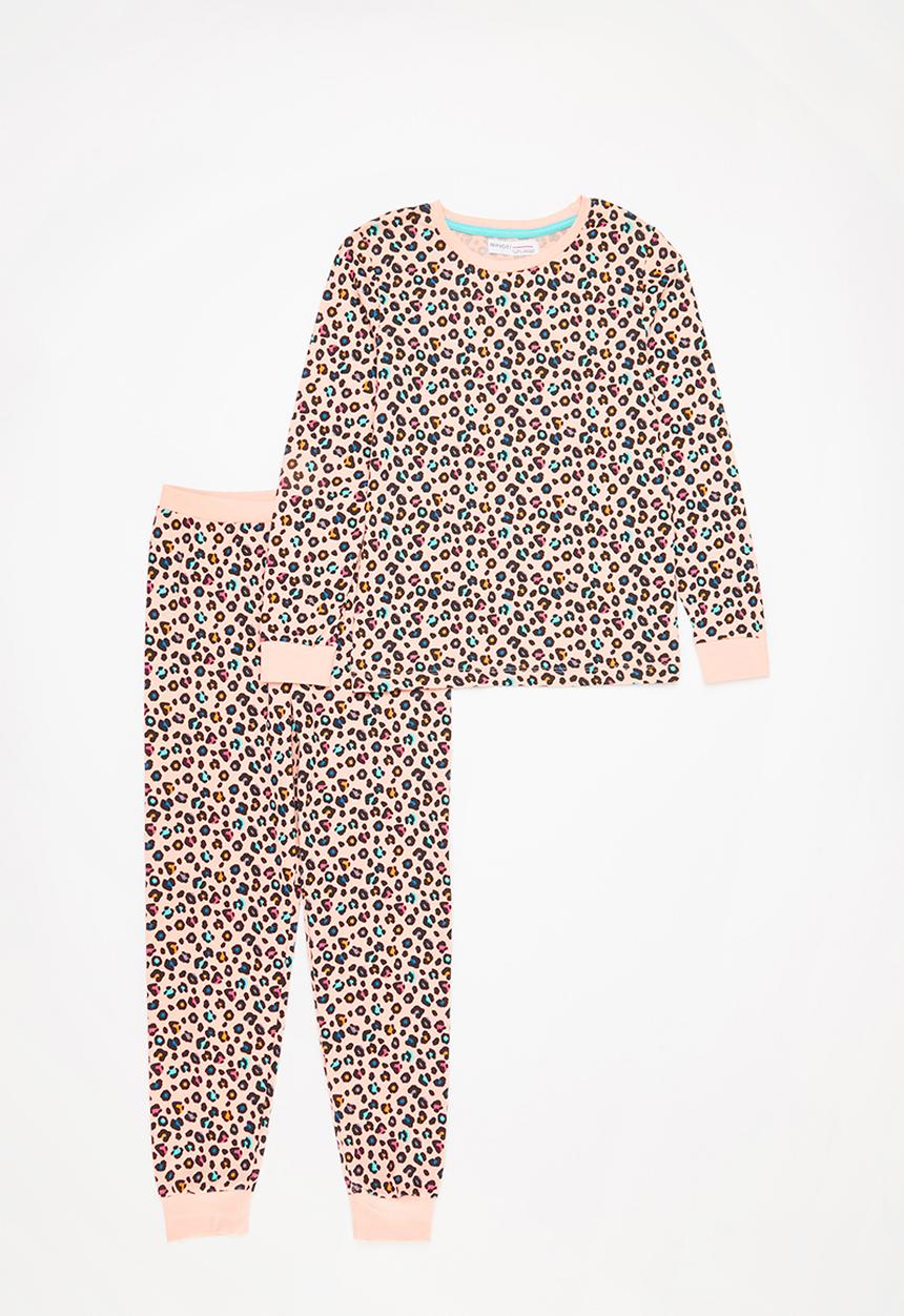 MINOTI - 2-Piece leopard squad pyjama set - pink