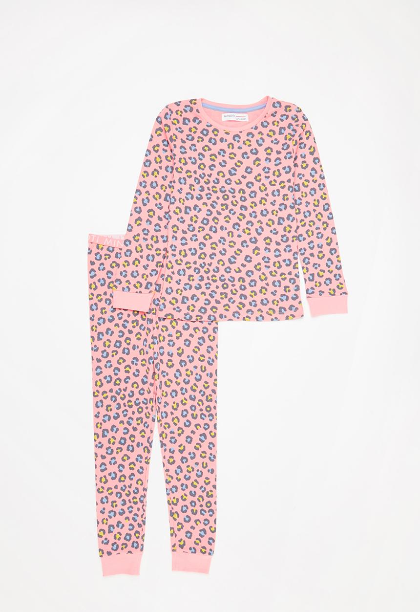 MINOTI - 2-Piece leopard pyjama set - pink
