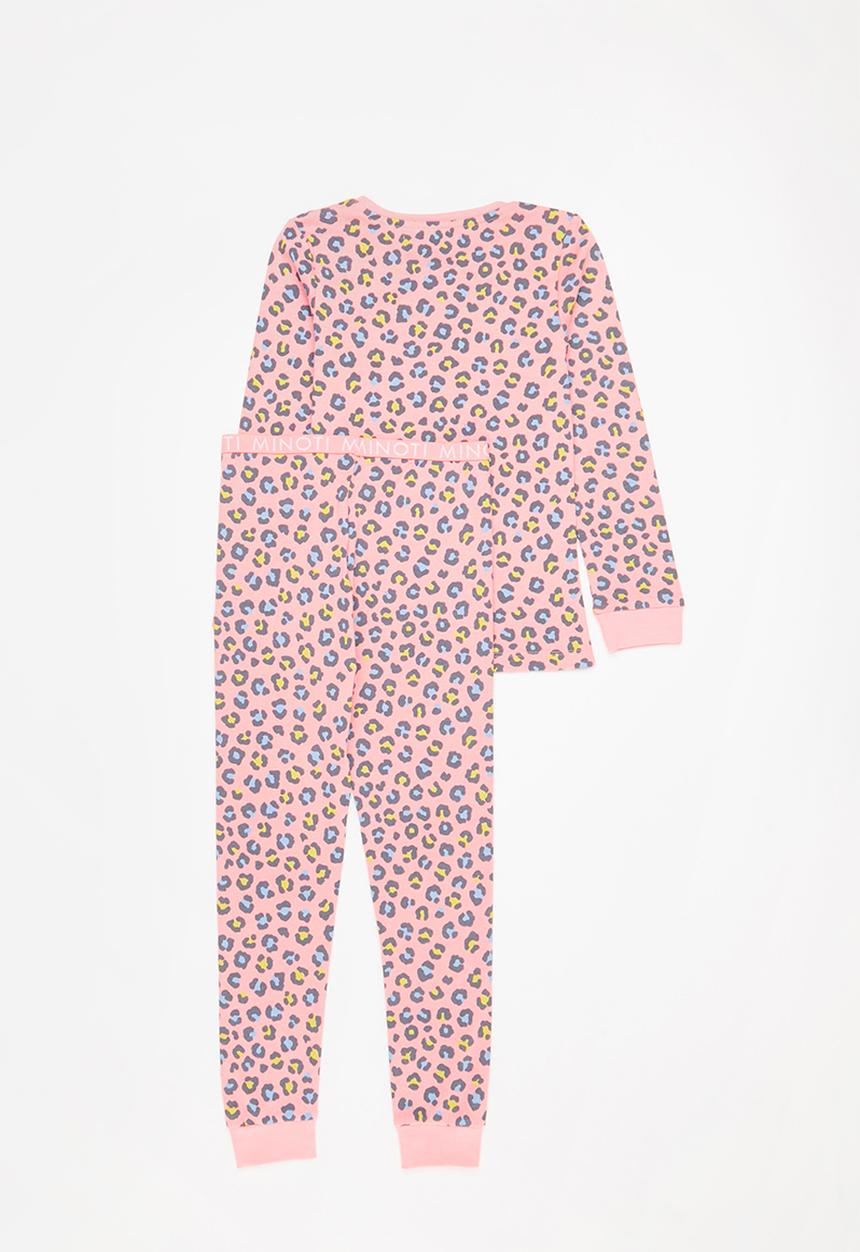 MINOTI - 2-Piece leopard pyjama set - pink