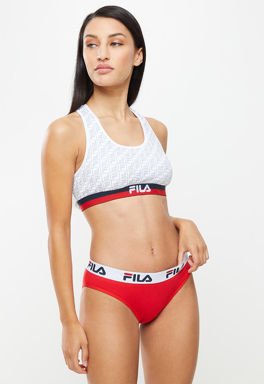 FILA - L23 2 Pack brief - grey melange & chinese red