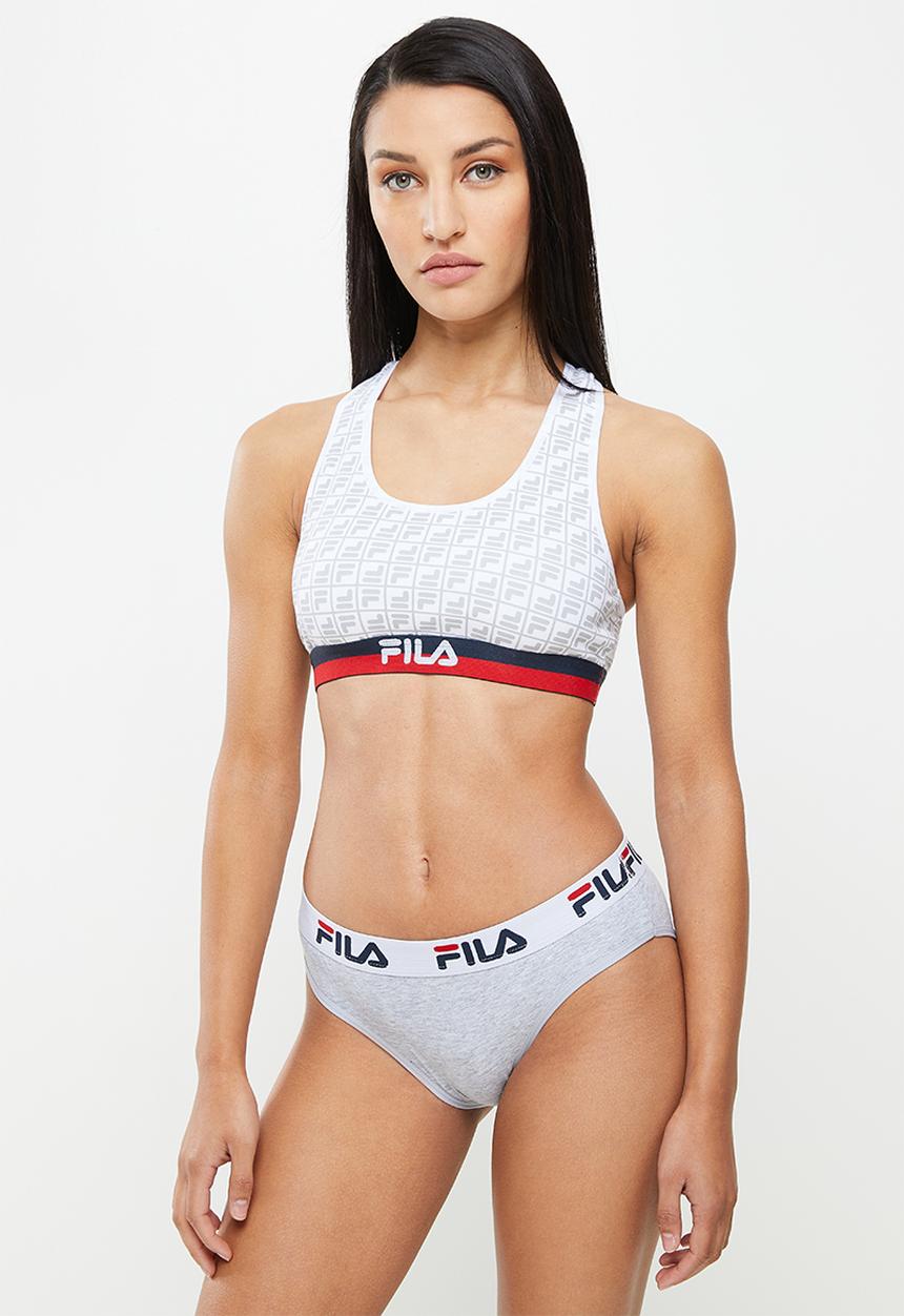 FILA - L23 2 Pack brief - grey melange & chinese red