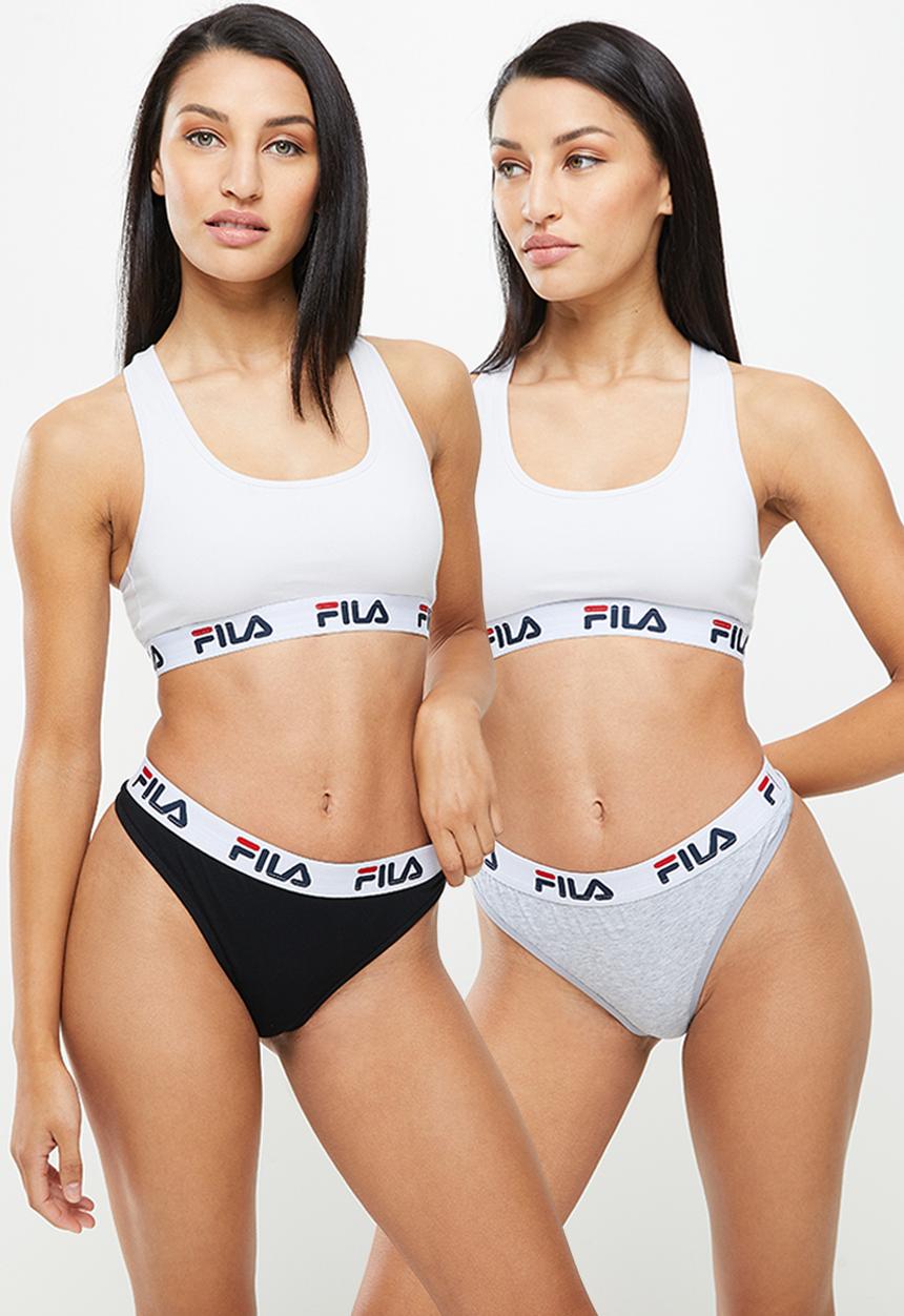 FILA - L20 2 pack thong - black & grey