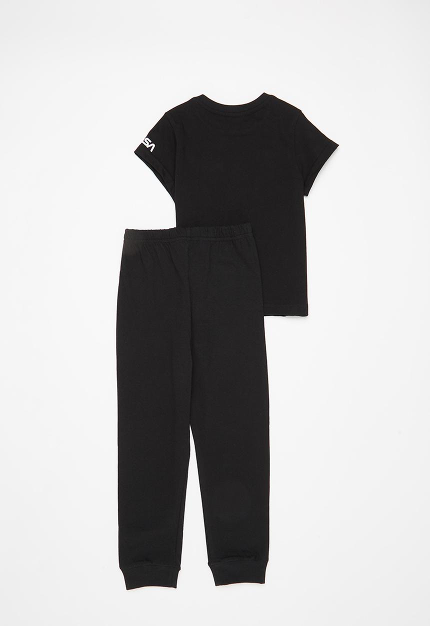 Superbalist - Boys nasa tee & pant pj set - black