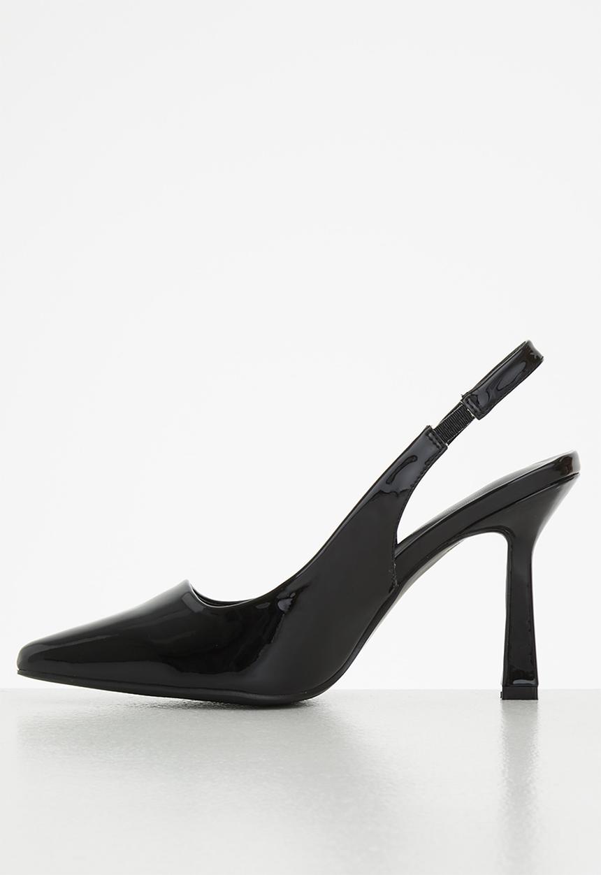 edit - Close toe sling-back - black