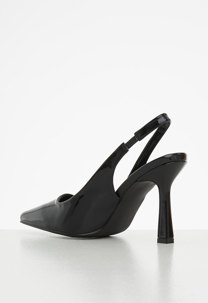 edit - Close toe sling-back - black