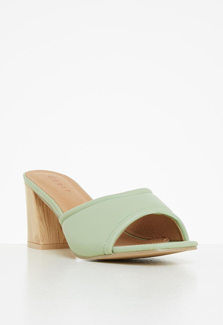 edit - Katrina mule block heel - sage