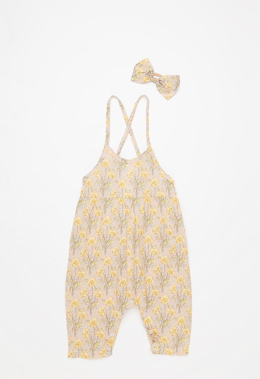 Pop Candy - Girls sleeveless romper & headmand set - multi