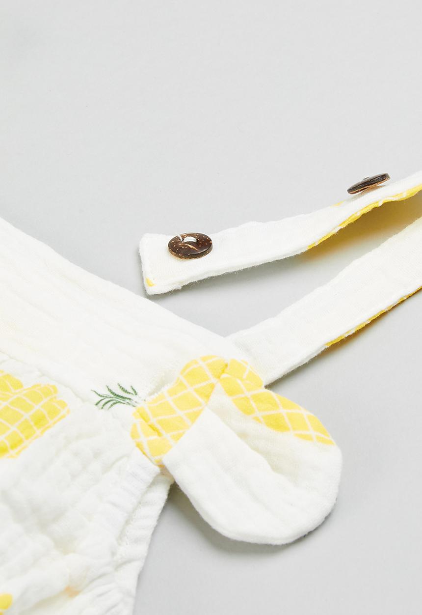 Pop Candy - Girls lemon romper - white & yellow