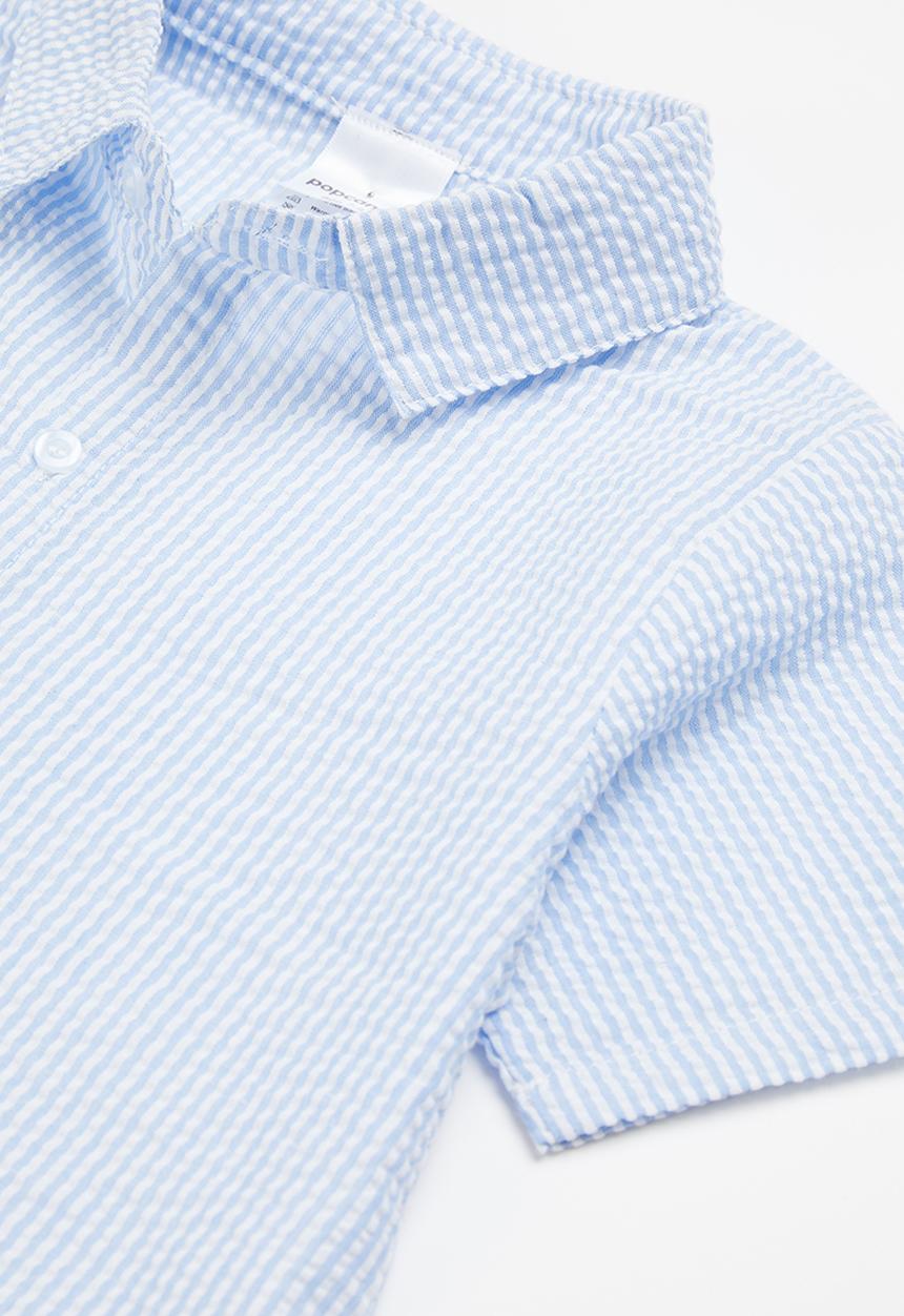Pop Candy - Boys shirt & shorts set - blue & navy