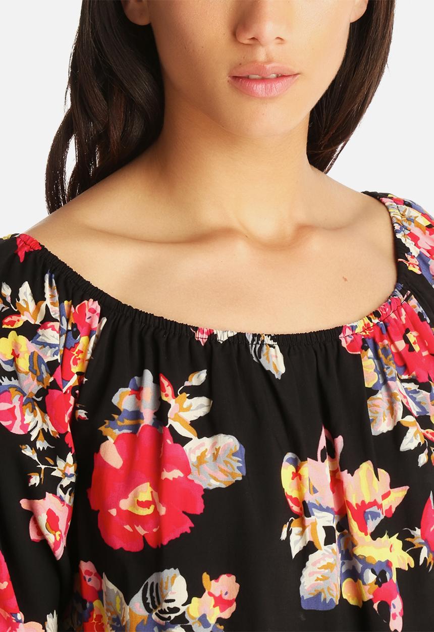MINKPINK - Dark Blooms Off Shoulder Top