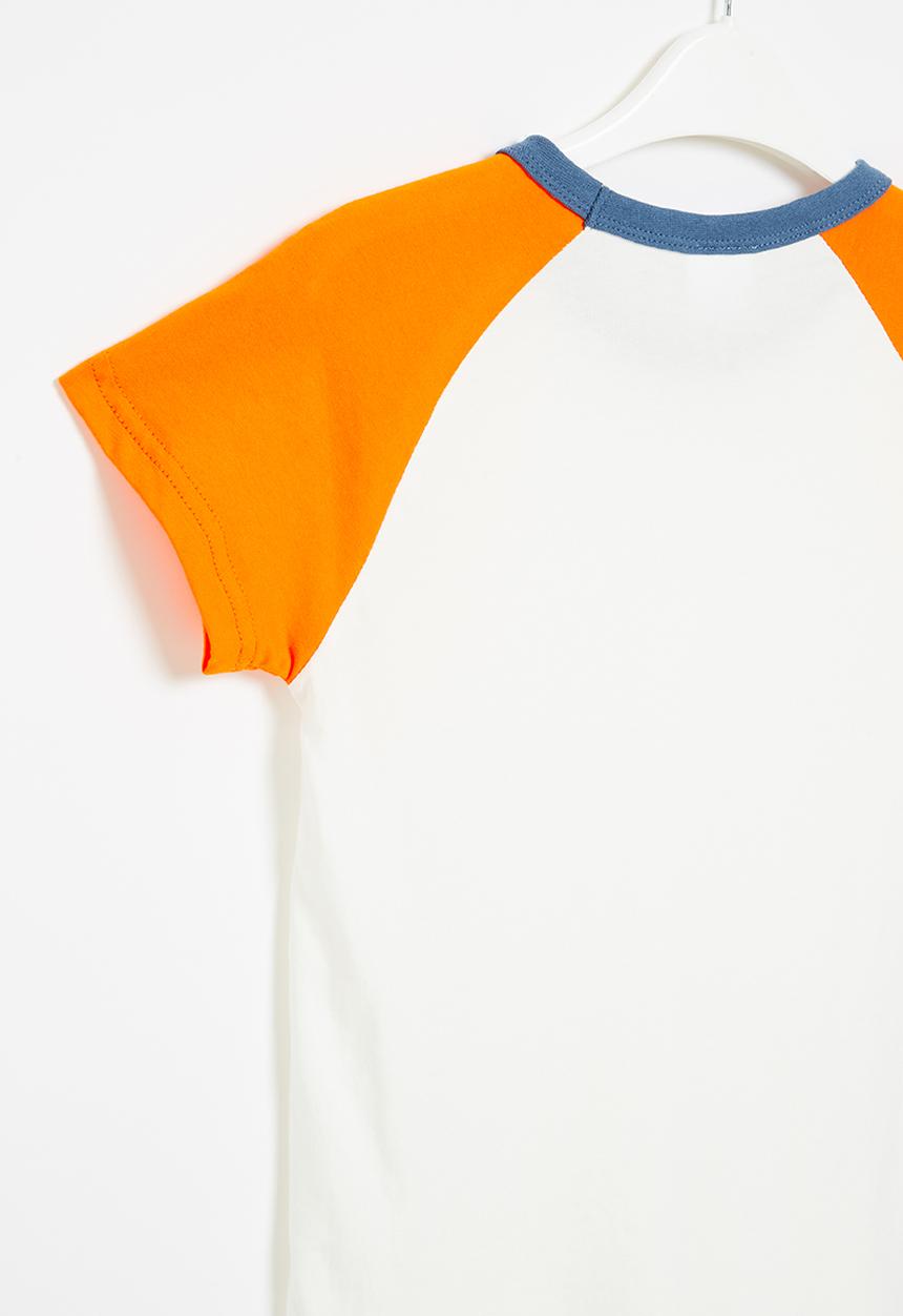 Pop Candy - Boys tee - white & orange