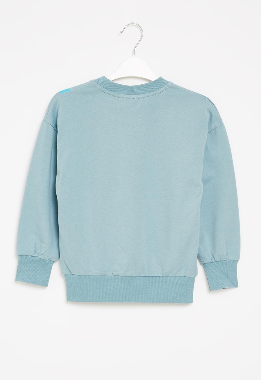 Pop Candy - Boys dino sweatshirt - baby blue