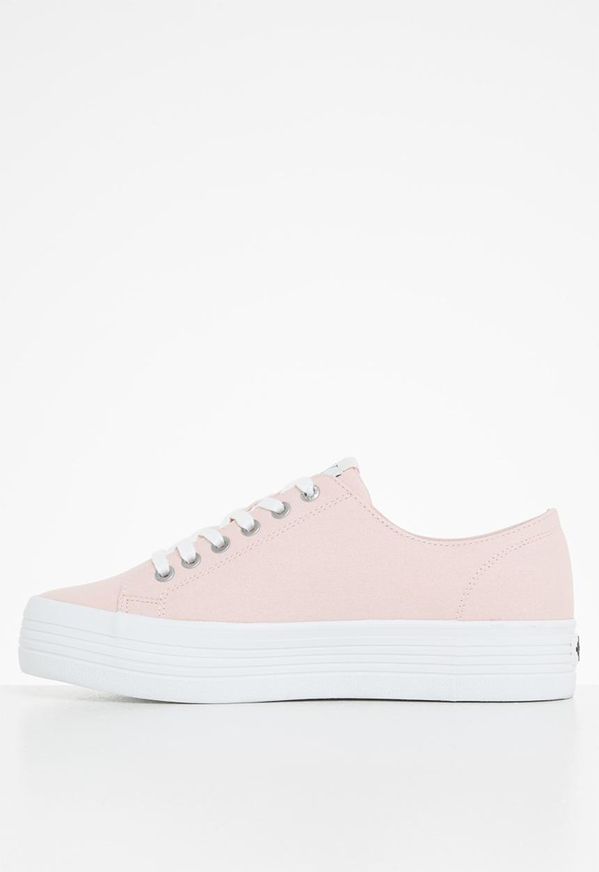 Calvin Klein - Vulcanized flatform laceup co - rose smoke