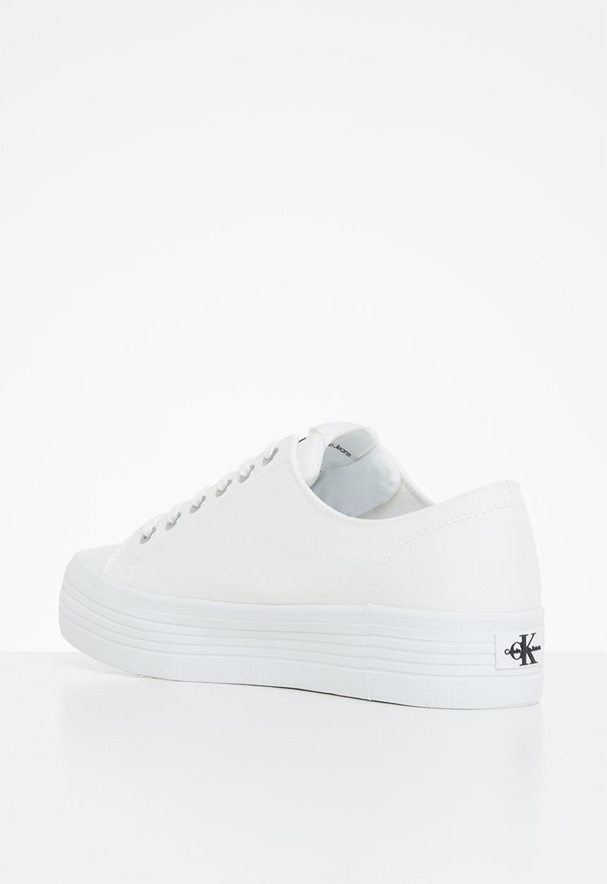 Calvin Klein - Vulcanized flatform laceup co - bright white