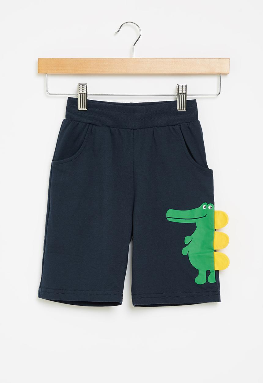Pop Candy - Boys dino sweat shorts - navy