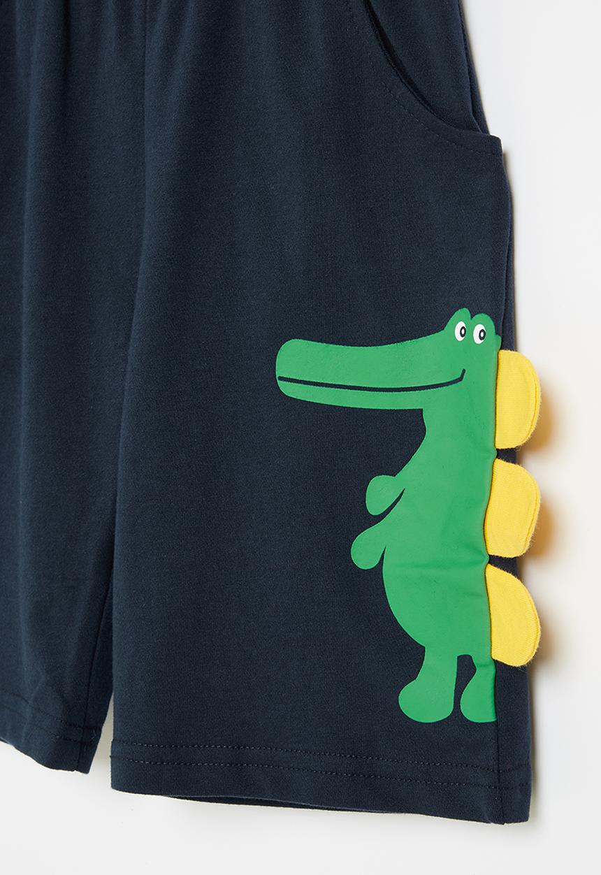 Pop Candy - Boys dino sweat shorts - navy