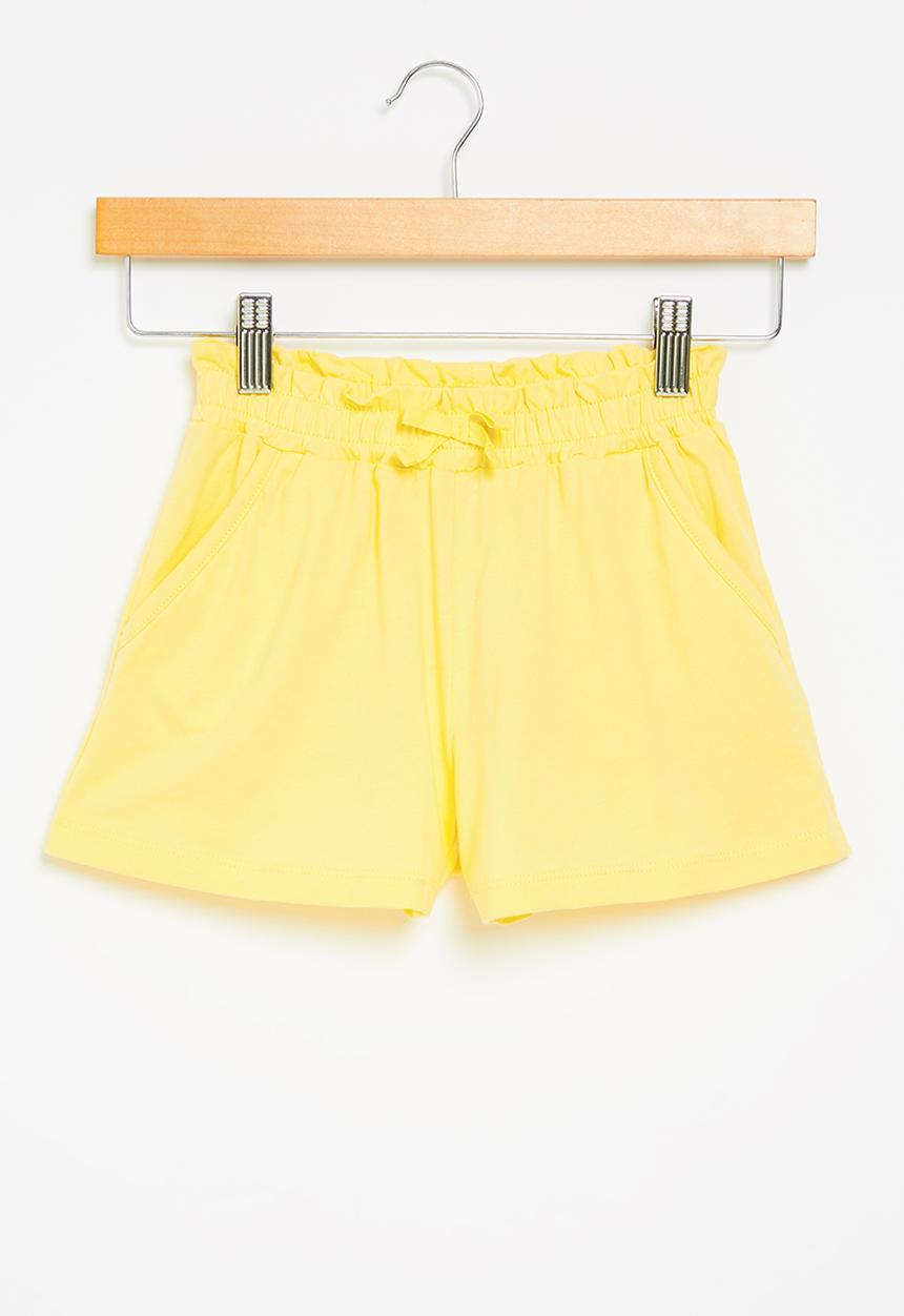 Pop Candy - Girls elasticated waist shorts - yellow