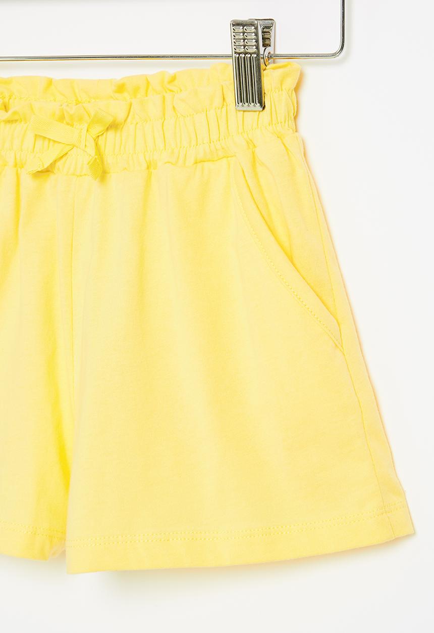 Pop Candy - Girls elasticated waist shorts - yellow