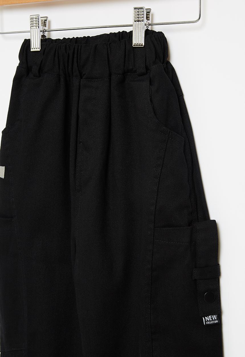 Rebel Republic - Boys cuffed pants - black