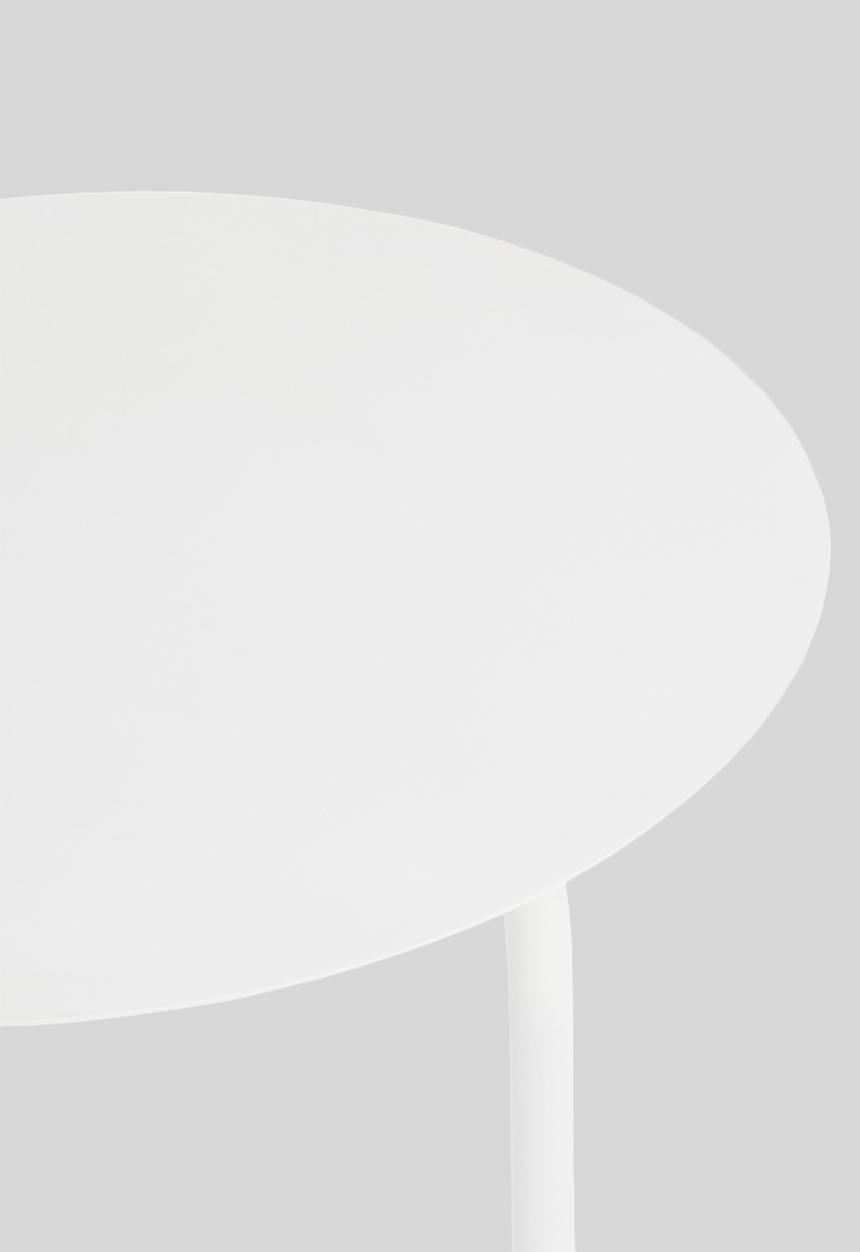 Sixth Floor - L shaped metal side table - white