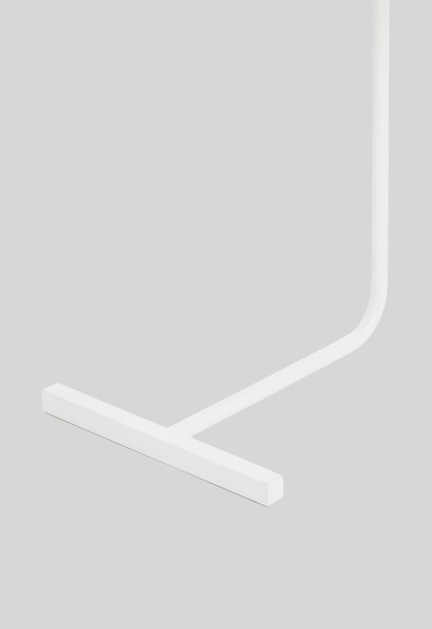 Sixth Floor - L shaped metal side table - white
