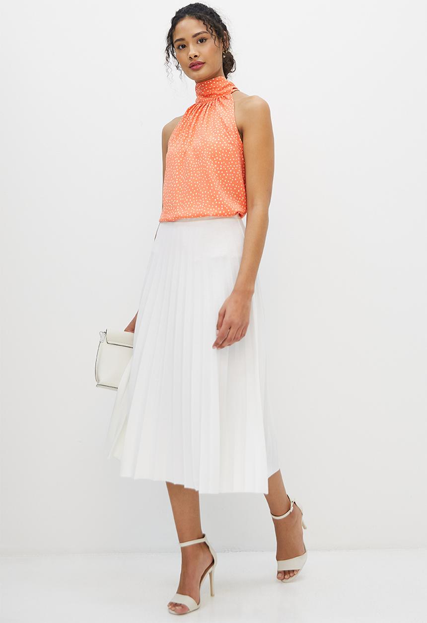 MILLA - Ggt halter blouse - canyon clay