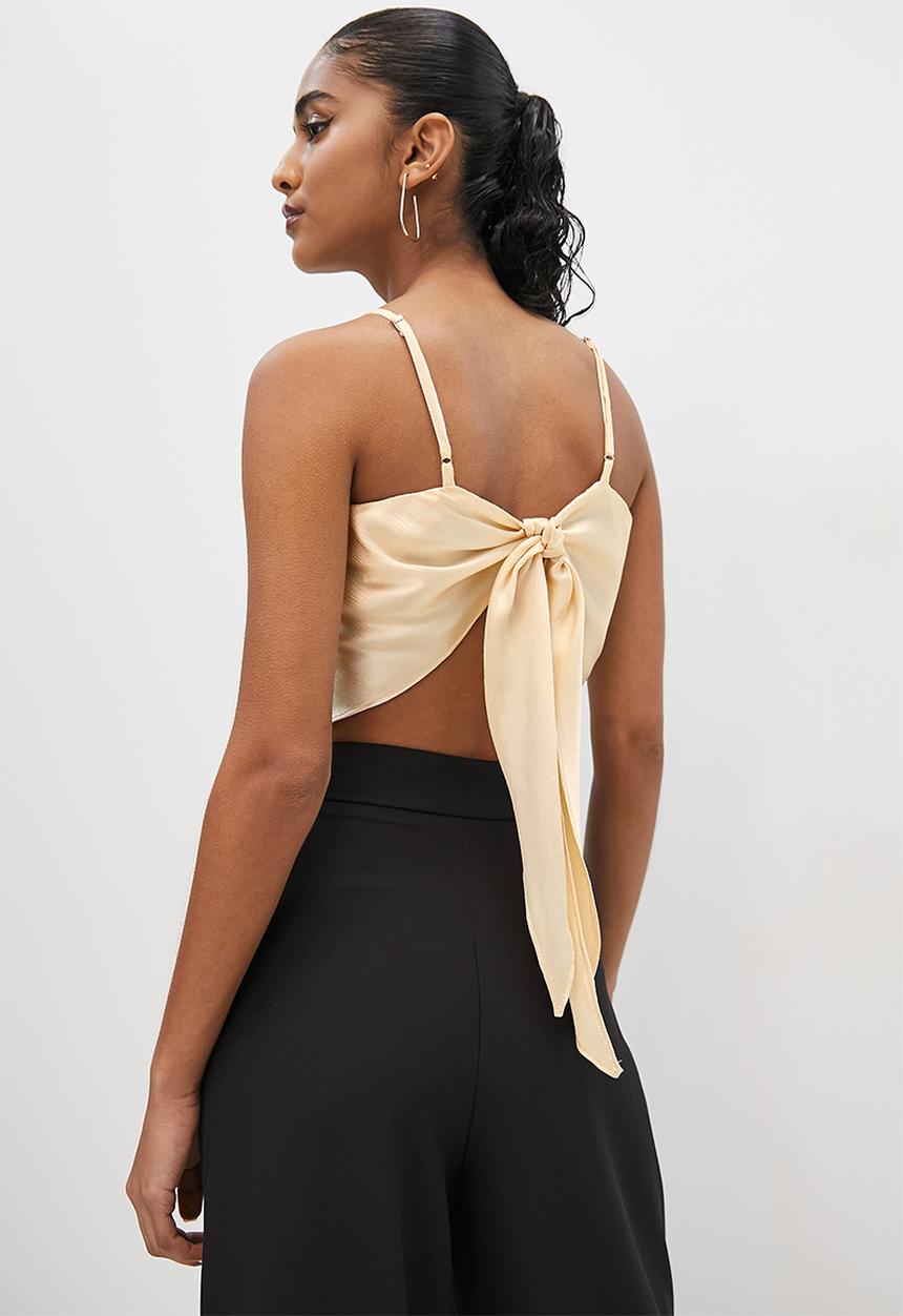 VELVET - Hanky top - sand