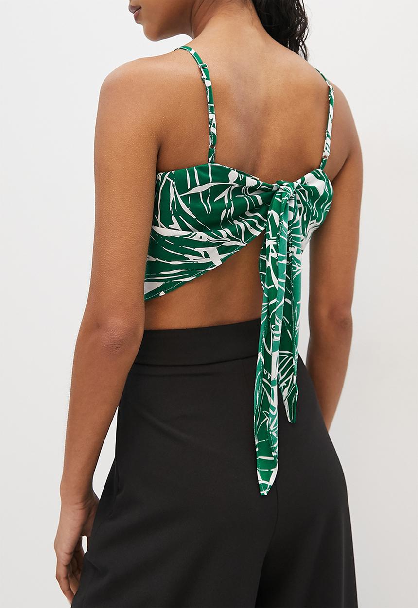 VELVET - Hanky top - green