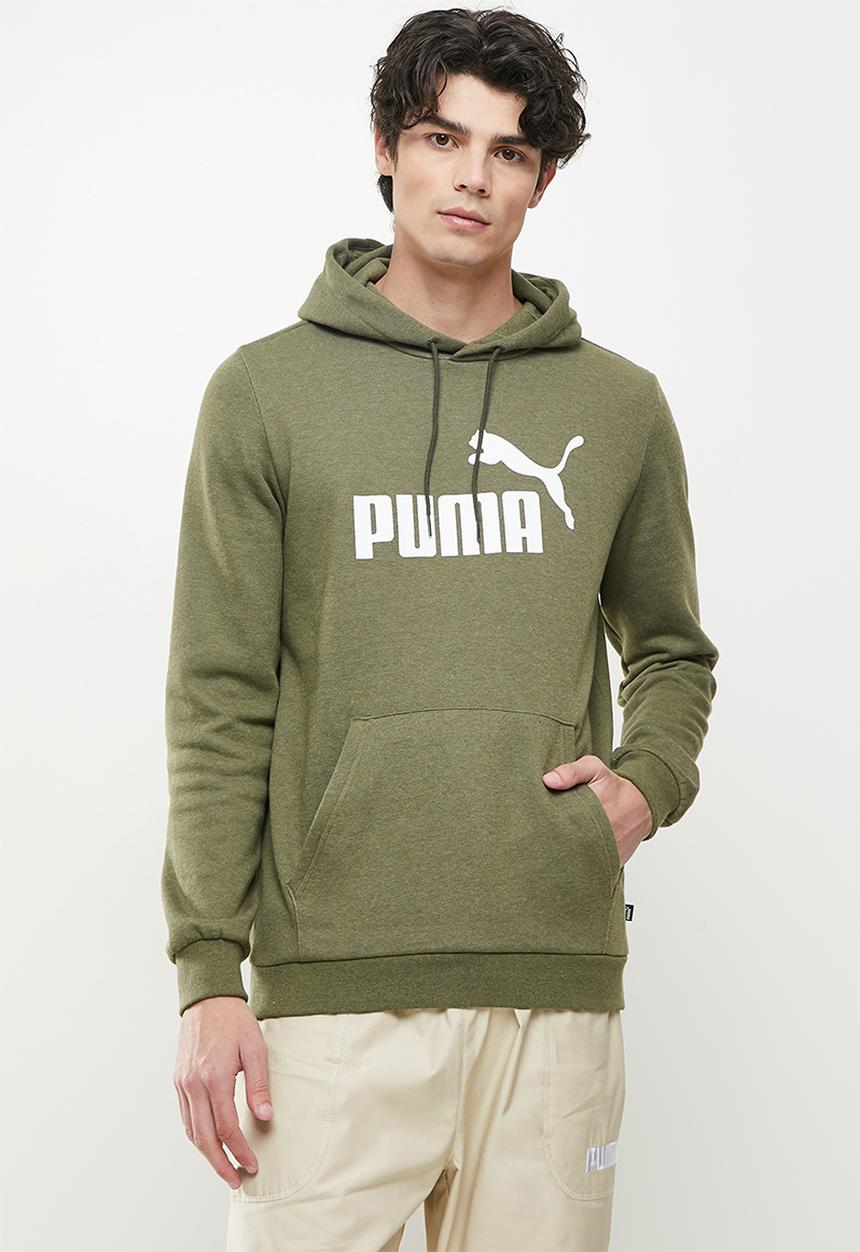 PUMA - Ess heather hoodie fl - forest night