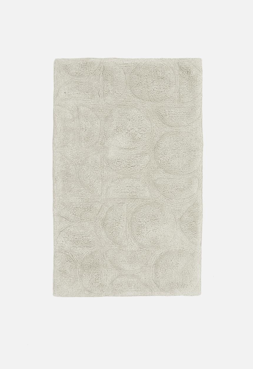 Sixth Floor - Circle cotton woven bath mat - pumice stone