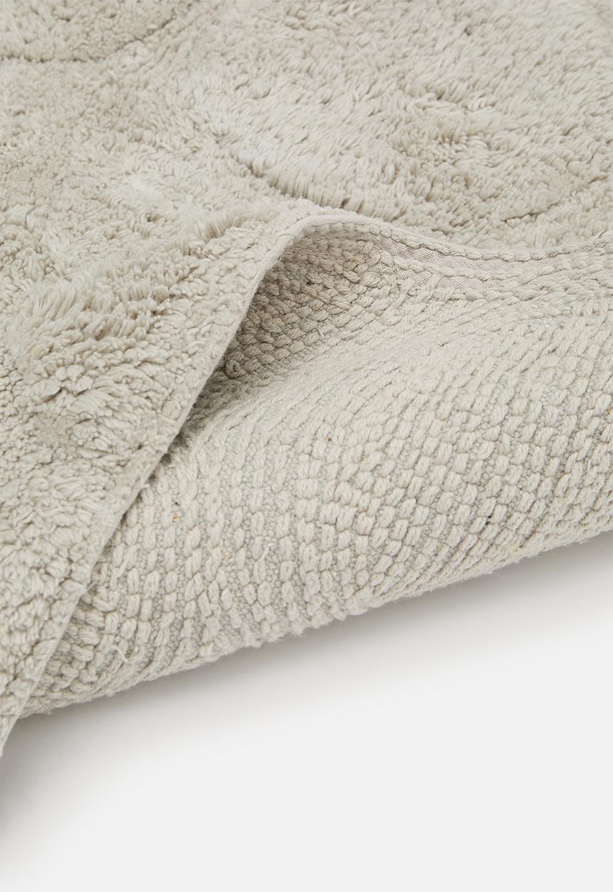 Sixth Floor - Circle cotton woven bath mat - pumice stone