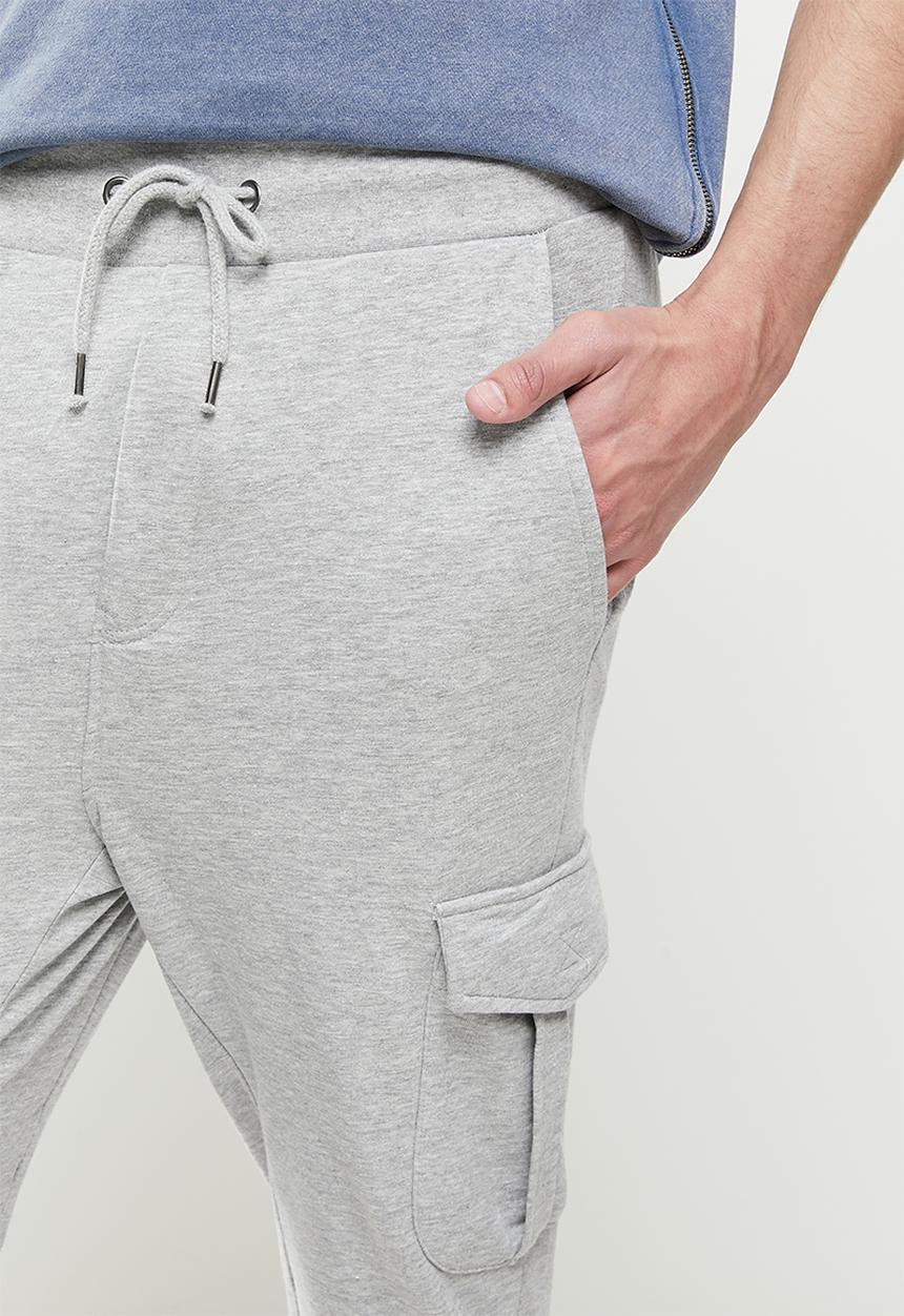 Brave Soul - Gauze jogger - grey melange